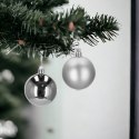 Bombki choinkowe plastikowe ozdoby świąteczne 3cm 12szt srebrne