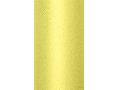 Tiul gładki dekoracyjny 15cm 9m j. żółty