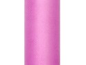 Tiul gładki dekoracyjny 15cm 9m różowy