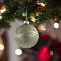 Bombka szklana ozdoba świąteczna dekoracja 10cm miętowy