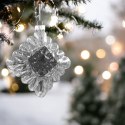 Bombka szklana ozdoba świąteczna dekoracja 11cm przezroczysta