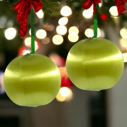 Bombki choinkowe plastikowe ozdoby świąteczne JABŁKO 7cm 3szt