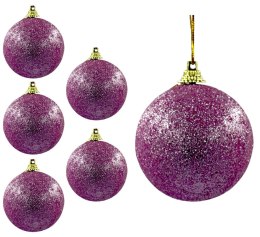 Bombki choinkowe styropianowe ozdoby świąteczne 6cm 6szt fiolet