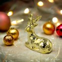 Figurka ceramiczna dekoracja świąteczna RENIFER złoty
