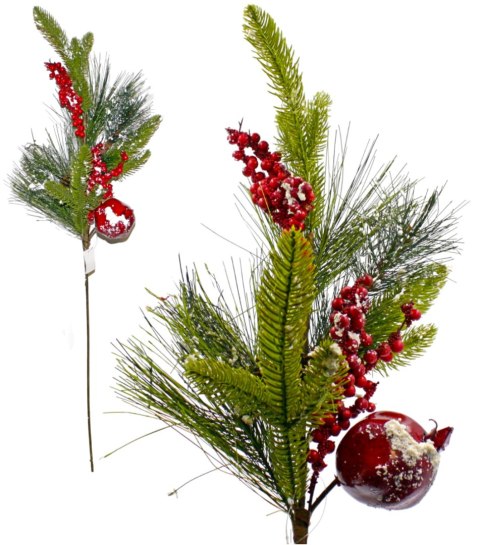 Gałązka ozdobna stroik świąteczny dekoracja na piku 80cm