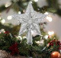 Gwiazda świecąca LED czub na choinkę ozdoba świąteczna dekoracja na baterie zimna