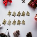 Małe choinki z kory dekoracja świąteczna zestaw 50szt