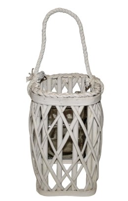 Lampion latarnia drewniana 25cm styl boho