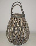 Lampion latarnia drewniana 42cm styl boho