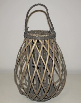 Lampion latarnia drewniana 42cm styl boho