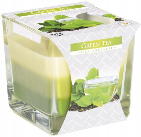 Świeca zapachowa GREEN TEA trójkolorowa