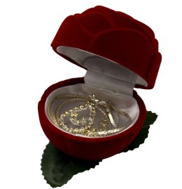 Naszyjnik zawieszka w pięknej róży prezent Walentynki