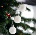 Bombki choinkowe plastikowe ozdoby świąteczne 3cm 24szt biały