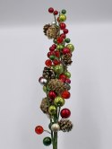 Gałązka ozdobna dekoracja świąteczna stroik 76cm