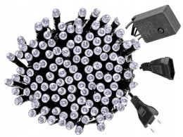 Lampki choinkowe LED 100 8 programów dodatkowe gniazdo biały zimny