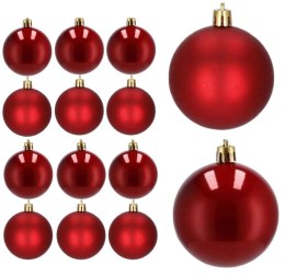 Bombki choinkowe plastikowe ozdoby świąteczne 3cm 12szt czerwone