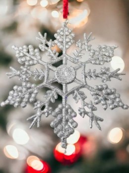 Zawieszka choinkowa śnieżynka 3 elementy ozdoba świąteczna