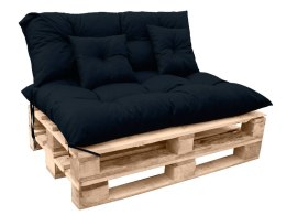Komplet poduszek na palety ławkę paletową czarny