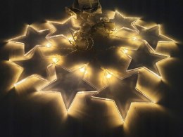 Kurtyna Gwiazdki LED Lampki Świąteczne Dekoracyjne 8L
