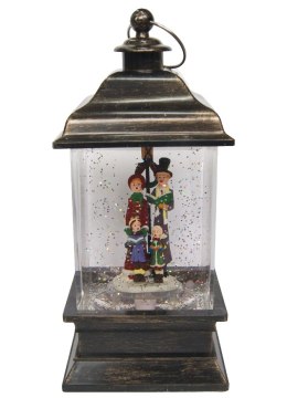 Lampion latarnia LED brokat efekt kuli śnieżnej Rodzina