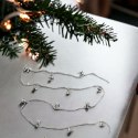 Łańcuch choinkowy z dzwonkami długi 8m ozdoba świąteczna srebrny