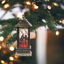 Mini latarenka podświetlana LED z motywem świątecznym zawieszka
