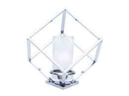 Świecznik metalowy Kwadrat 17cm Srebrny