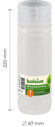 Wkład parafinowy do zniczy Bolsius 7D/168h 1szt