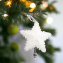 Zawieszka choinkowa śnieżynka puszysta 13cm ozdoba świąteczna