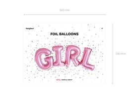Balon foliowy GIRL 74x33cm róż