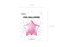 Balon foliowy Gwiazdka 48cm jasny różowy
