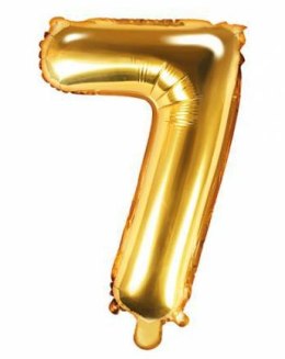 Balon foliowy cyfra SIEDEM 7 Złoty 40cm