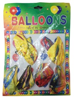 Balony Malowane różnokolorowe 23cm 8szt