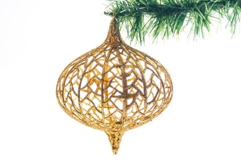 Bombka ażurowa 13cm - Dekoracja świąteczna Złota