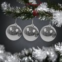 Bombki choinkowe plastikowe ozdoby świąteczne 4cm 24szt srebrny