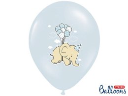 Balony 30cm Słonik Pastel Baby Blue 5szt