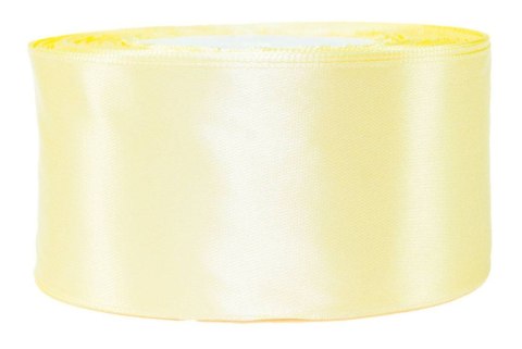 Tasiemka satynowa 50mm 32m Light Yellow