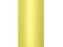 Tiul gładki dekoracyjny 15cm 9m j. żółty