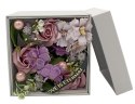 Kwiaty mydlane w pudełku róże prezent flowerbox