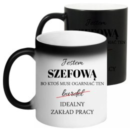 KUBEK MAGICZNY ŚMIESZNY PREZENT DLA KIEROWNIKA SZEFOWEJ URODZINY IMIENINY