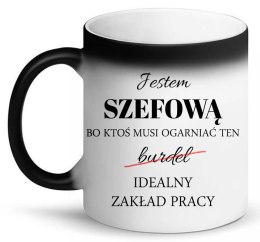 KUBEK MAGICZNY ŚMIESZNY PREZENT DLA KIEROWNIKA SZEFOWEJ URODZINY IMIENINY