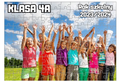 FOTO PUZZLE ZE ZDJECIA ZAKOŃCZENIE ROKU ZDJĘCIE KLASOWE PREZENT PAMIĄTKA