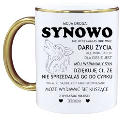 KUBEK PREMIUM DLA SYNOWEJ URODZINY IMIENINY ŚMIESZNY PREZENT SYNOWA