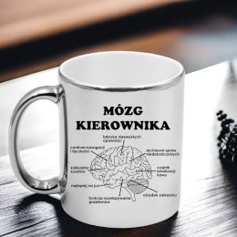 KUBEK SREBRNY PREMIUM MÓZG KIEROWNIKA ŚMIESZNY PREZENT DLA SZEFA