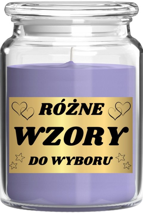 ŚWIECA ZAPACHOWA PREMIUM DUŻA LAWENDA PREZENT Z DEDYKACJĄ NA RÓŻNE OKAZJE