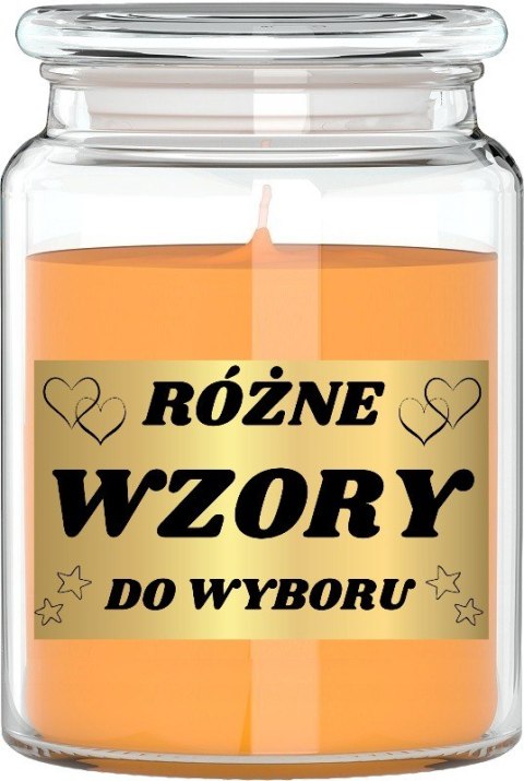 ŚWIECA ZAPACHOWA PREMIUM DUŻA POMARAŃCZA PREZENT Z DEDYKACJĄ RÓŻNE OKAZJE