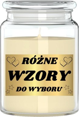 ŚWIECA ZAPACHOWA PREMIUM DUŻA WANILIA PREZENT Z DEDYKACJĄ NA RÓŻNE OKAZJE