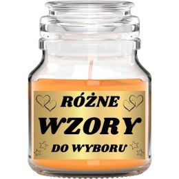 ŚWIECA ZAPACHOWA PREMIUM POMARAŃCZA PREZENT Z DEDYKACJĄ NA RÓŻNE OKAZJE