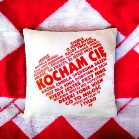 Poduszka dwustronna prezent na Walentynki 20x20cm Poduszka dwustronna prezent na Walentynki 20x20cm
