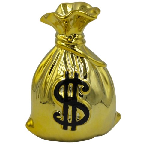 Skarbonka SAKIEWKA DOLAR ceramiczna lustrzana otwierana